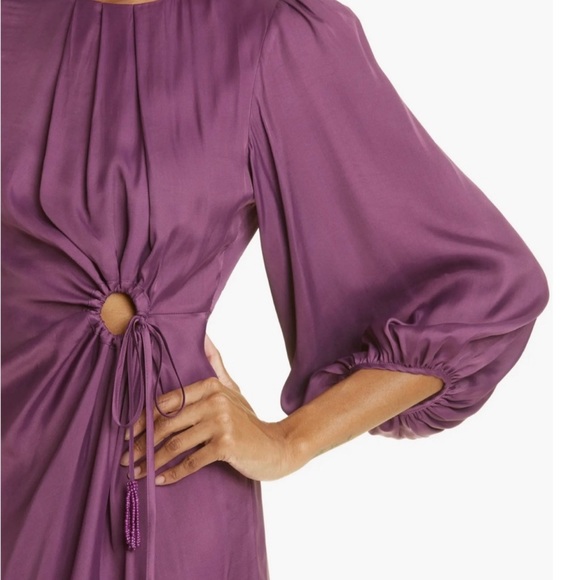 FARM RIO Front Circle Cut Out Midi Dress – PURPLE, XS, $315 - Picture 4 of 11